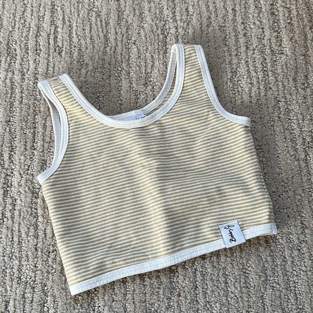 Bobby G - Striped Crop top - girls 12-18 months